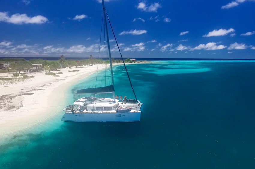 damaged lagoon catamaran for sale