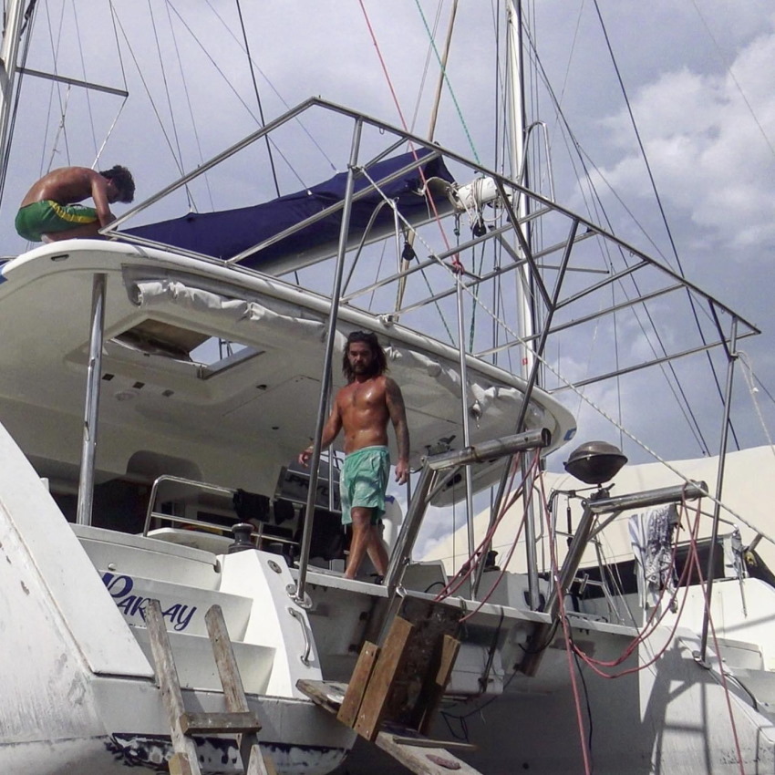 hurricane damaged catamaran for sale