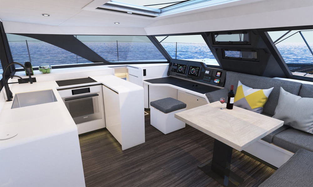 catamaran sailboat interior
